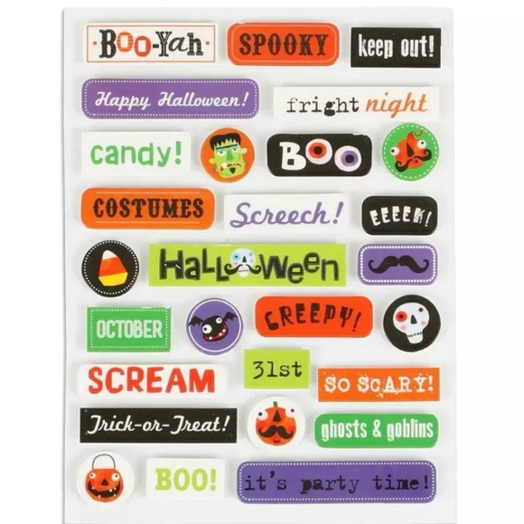The Happy Planner Sticker Sheet Keep Out & Trick or Treat 36 Adhesive 2 Pack NEW - Picture 3 of 4